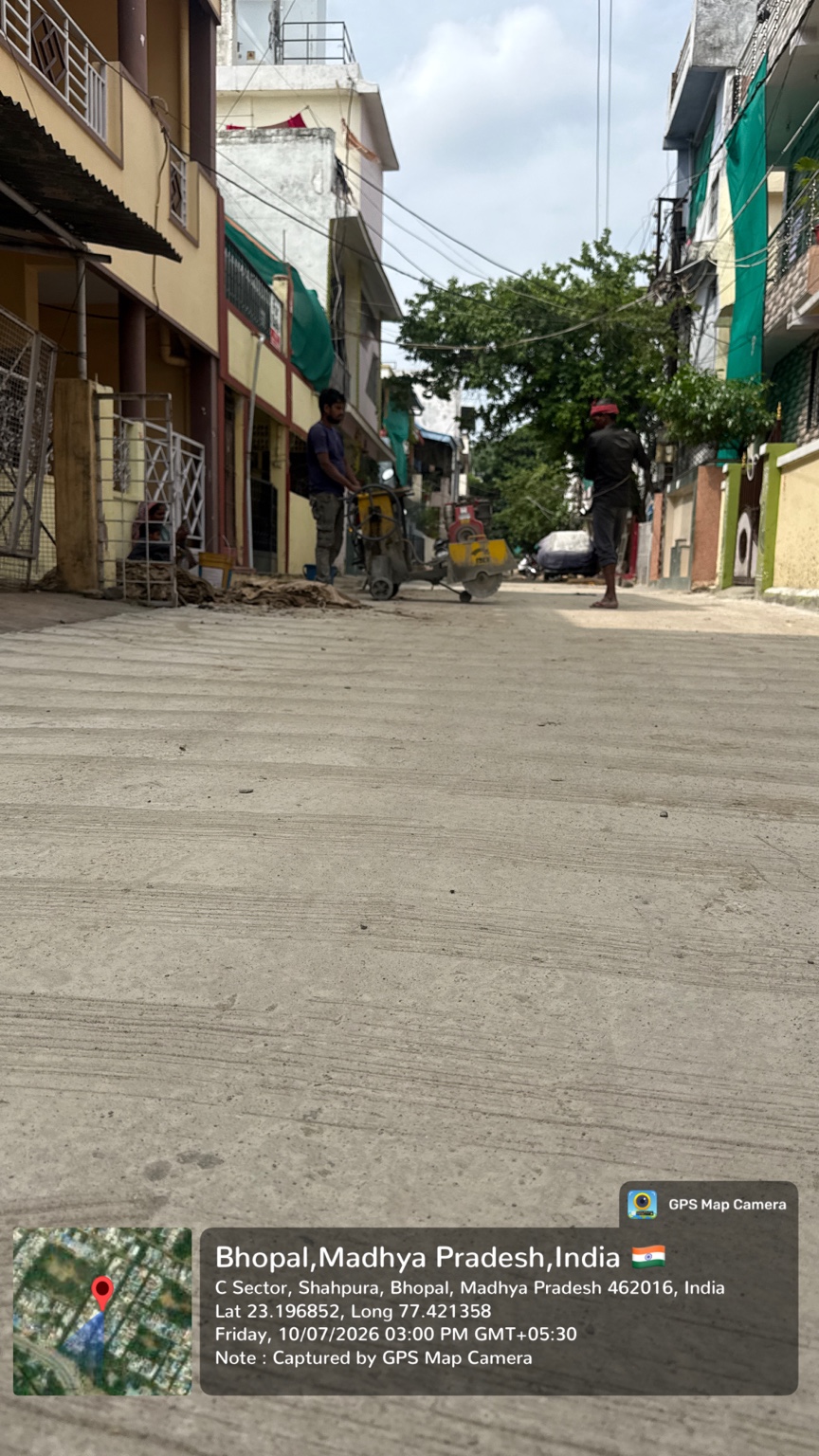 Cement concrete road project in Bhopal